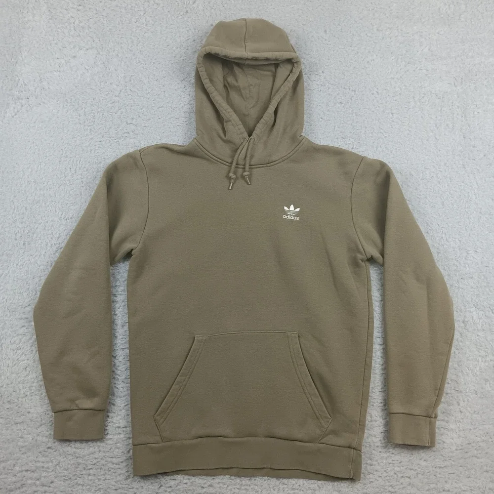 Adidas Hoodie Primegreen Men S Olive Trefoil Logo Pullover Pocket